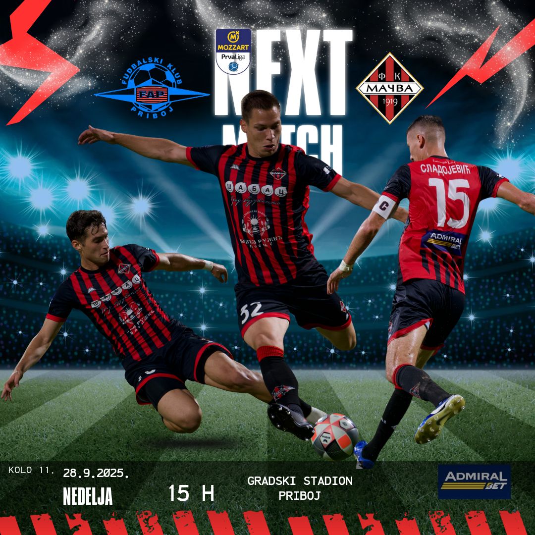 U 11. kolu MBPLS gostujemo FK Fap u Priboju
