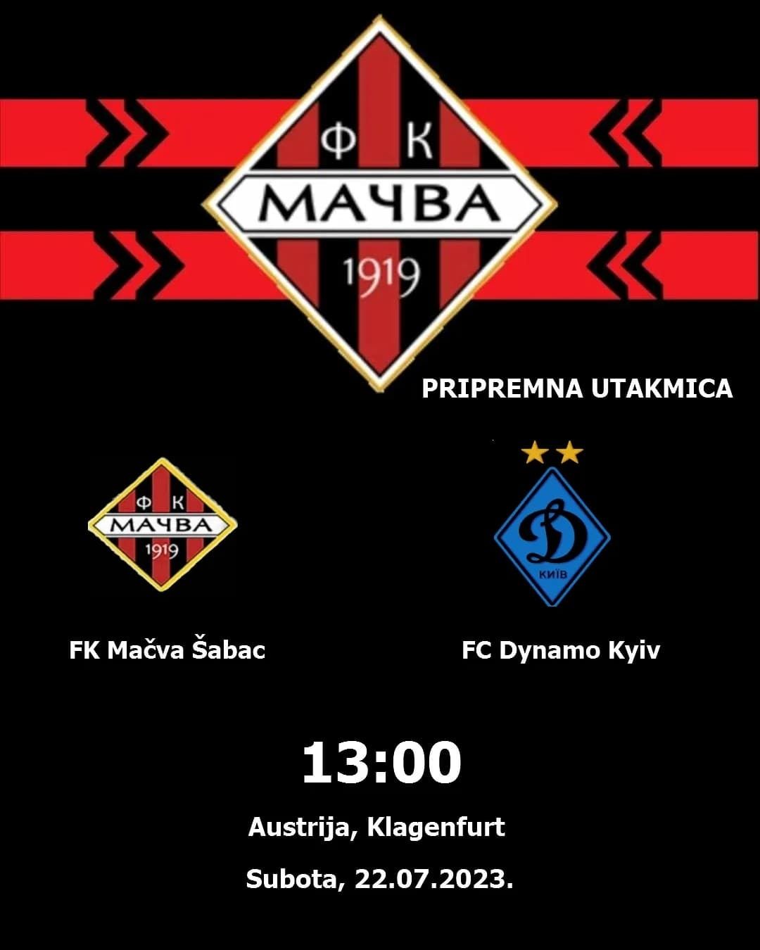 Sutra u Austriji protiv FK Dinamo Kijev