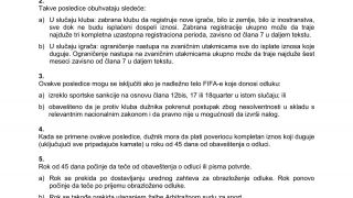 FIFA  Pravilnik o  statusu i transferima igrača